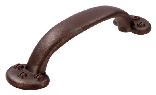 Afbeeldingen van Siro Meubelgreep metaal - boorafstand 96mm/L 144mm/H 30mm/B 36mm - roestbruin 