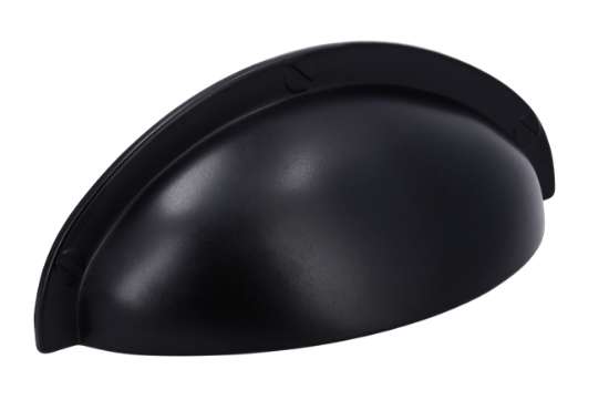 Afbeeldingen van Siro Schelpgreep metaal - boorafstand 64mm/L 85mm/H 27mm/B 31mm - mat zwart 