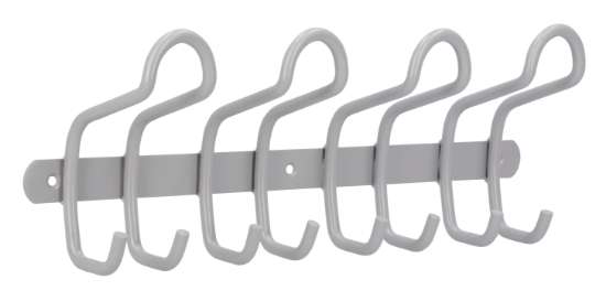 Afbeeldingen van Siro Haaklijst metaal - boorafstand 2x180mm/L 400mm/H 83mm/B 145mm - aluminium 