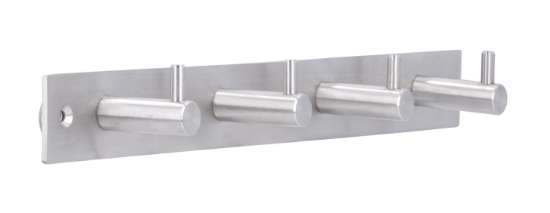Afbeeldingen van Siro Haaklijst metaal - boorafstand 298mm/L 322mm/H 46mm/B 39mm RVS 