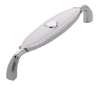 Afbeeldingen van Siro Meubelgreep metaal - boorafstand 128mm/L 138mm/H 27mm/B 23mm chroom glanzend/wit 