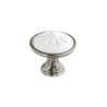 Afbeeldingen van Siro Meubelknop metaal - L 34mm/H 30mm/B 34mm tin/wit 
