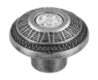 Afbeeldingen van Siro Meubelknop metaal - L 41mm/H 30mm/B 41mm tin/transparant 