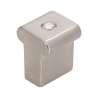 Afbeeldingen van Siro Meubelknop metaal - L 16mm/H 21mm/B 16mm RVS effect/ transparant 