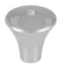 Afbeeldingen van Siro Meubelknop metaal - L 24mm/H 25mm/B 24mm chroom glanzend/ transparant 