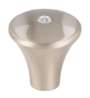 Afbeeldingen van Siro Meubelknop metaal - L 24mm/H 25mm/B 24mm RVS effect/ transparant 