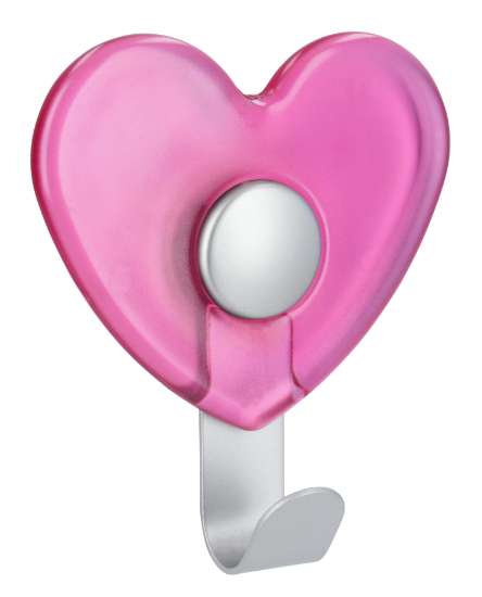 Afbeeldingen van Siro Kapstokhaak metaal - L 100mm/H 30mm/B 88mm roze/aluminium 