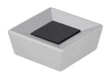 Afbeeldingen van Siro Meubelknop metaal - L 39mm/H 16mm/B 39mm aluminium/zwart 