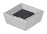 Afbeeldingen van Siro Meubelknop metaal - L 39mm/H 16mm/B 39mm aluminium/zwart 