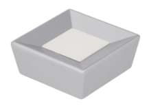 Afbeeldingen van Siro Meubelknop metaal - L 39mm/H 16mm/B 39mm aluminium/wit 