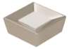 Afbeeldingen van Siro Meubelknop metaal - L 39mm/H 16mm/B 39mm RVS effect/wit 