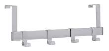 Afbeeldingen van Siro Deurkapstok metaal - met 4 haken L 404mm/H 75mm/B 138mm chroom glanzend 