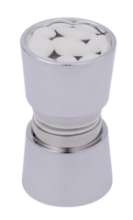 Afbeeldingen van Siro Douchedeurknop metaal - L 34mm/H 58mm/B 34mm chroom glanzend/wit 