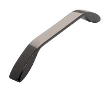 Afbeeldingen van Siro Meubelgreep metaal - boorafstand 160mm/L 177mm/H 30mm/B 15mm zwart chroom glanzend 