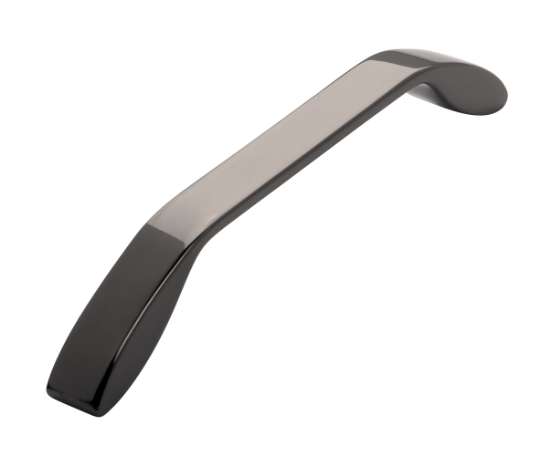 Afbeeldingen van Siro Meubelgreep metaal - boorafstand 160mm/L 177mm/H 30mm/B 15mm zwart chroom glanzend 