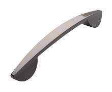 Afbeeldingen van Siro Meubelgreep metaal - boorafstand 160mm/L 201mm/H 29mm/B 19mm zwart chroom glanzend 