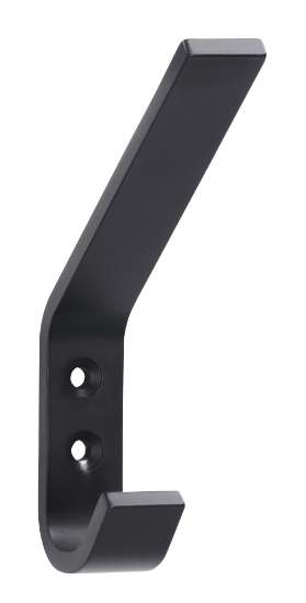 Afbeeldingen van Siro Kapstokhaak metaal - boorafstand 16mm/L 118mm/H 78mm/B 19mm mat zwart 