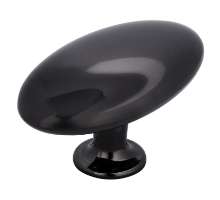 Afbeeldingen van Siro Meubelknop metaal - L 64mm/H 35mm/B 36mm zwart chroom glanzend 