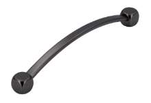 Afbeeldingen van Siro Meubelgreep metaal - boorafstand 96mm/L 105mm/H 17mm/B 10mm mat zwart chroom 