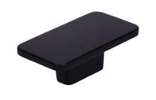 Afbeeldingen van Siro Meubelknop metaal - L 58mm/H 22mm/B 33mm mat zwart 