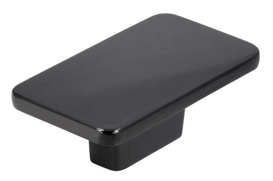 Afbeeldingen van Siro Meubelknop metaal - L 58mm/H 22mm/B 33mm zwart chroom glanzend 
