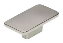 Afbeeldingen van Siro Meubelknop metaal - L 58mm/H 22mm/B 33mm RVS effect 