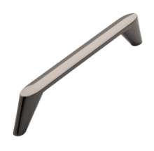 Afbeeldingen van Siro Meubelgreep metaal - boorafstand 160mm/L 174mm/H 31mm/B 13mm zwart chroom glanzend 