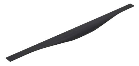 Afbeeldingen van Siro Handgreep metaal - L 595mm/H 43mm/B 13mm mat zwart 