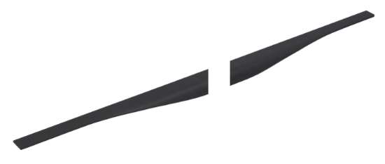 Afbeeldingen van Siro Handgreep metaal - L 895mm/H 43mm/B 13mm mat zwart 