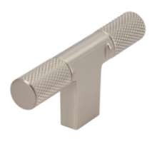 Afbeeldingen van Siro Meubelknop metaal - L 72mm/H 32mm/B 12mm mat RVS effect 