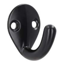Afbeeldingen van Siro Kapstokhaak metaal - boorafstand 17mm/L 37mm/H 32mm/B 28mm mat zwart 