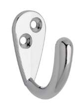Afbeeldingen van Siro Kapstokhaak metaal - boorafstand 10mm/L 43mm/H 38mm/B 19mm chroom glanzend 