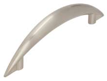 Afbeeldingen van Siro Meubelgreep metaal - boorafstand 96mm/L 130mm/H 29mm/B 12mm RVS effect 