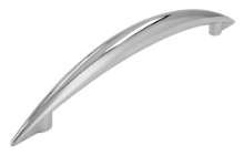 Afbeeldingen van Siro Meubelgreep metaal - boorafstand 128mm/L 165mm/H 30mm/B 13mm chroom glanzend 