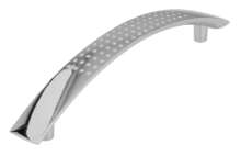 Afbeeldingen van Siro Meubelgreep metaal - boorafstand 128mm/L 159mm/H 30mm/B 18mm chroom glanzend 