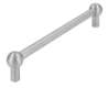 Afbeeldingen van Siro Meubelgreep metaal - boorafstand 128mm/L 143mm/H 28mm/B 15mm RVS 