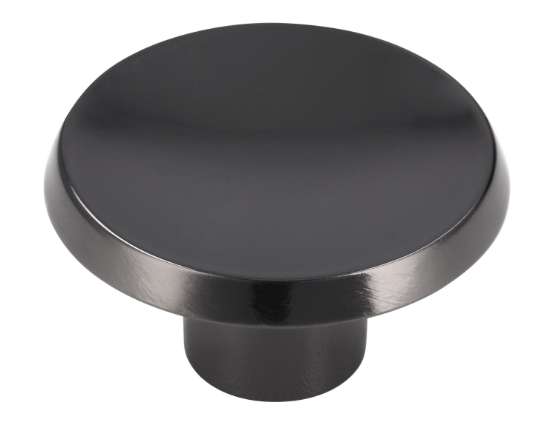 Afbeeldingen van Siro Meubelknop metaal - L 36mm/H 20mm/B 36mm zwart chroom glanzend 