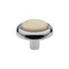 Afbeeldingen van Siro Meubelknop metaal - L 31mm/H 23mm/B 31mm chroom glanzend/perzik 