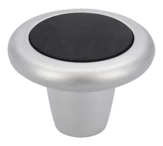 Afbeeldingen van Siro Meubelknop metaal - L 34mm/H 24mm/B 34mm chroom mat/zwart 