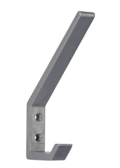 Afbeeldingen van Siro Kapstokhaak kunststof - boorafstand 19,5mm/L 134mm/H 91mm/B 18mm grijs 