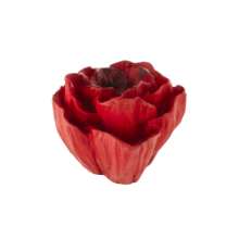 Afbeeldingen van Siro Meubelknop bloem kunststof - L 50mm/H 34mm/B 45mm rood 