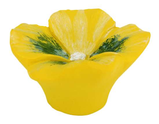 Afbeeldingen van Siro Meubelknop bloem kunststof - L 49mm/H 32mm/B 45mm geel 
