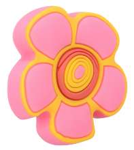 Afbeeldingen van Siro Meubelknop bloem kunststof - L 45mm/H 25mm/B 45mm roze 