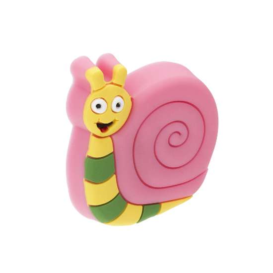 Afbeeldingen van Siro Meubelknop slak kunststof - L 50mm/H 24mm/B 46mm roze 