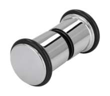 Afbeeldingen van Siro Douchedeurknop kunststof - L 43mm/H 78mm/B 43mm chroom glanzend/zwart 