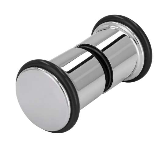 Afbeeldingen van Siro Douchedeurknop kunststof - L 43mm/H 78mm/B 43mm chroom glanzend/zwart 
