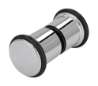Afbeeldingen van Siro Douchedeurknop kunststof - L 43mm/H 78mm/B 43mm chroom glanzend/zwart 