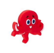 Afbeeldingen van Siro Meubelknop octopus kunststof - L 52mm/H 25mm/B 49mm rood 