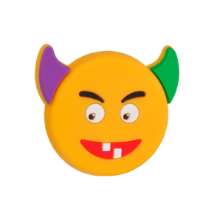 Afbeeldingen van Siro Meubelknop emoji smiley kunststof - L 56mm/H 25mm/B 55mm 