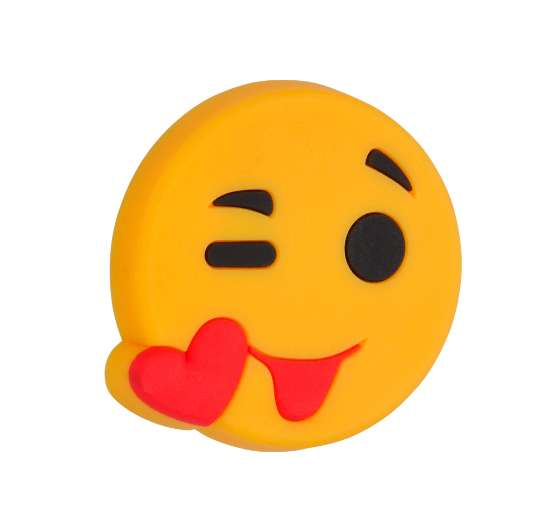 Afbeeldingen van Siro Meubelknop emoji smiley kunststof - L 52mm/H 25mm/B 51mm 